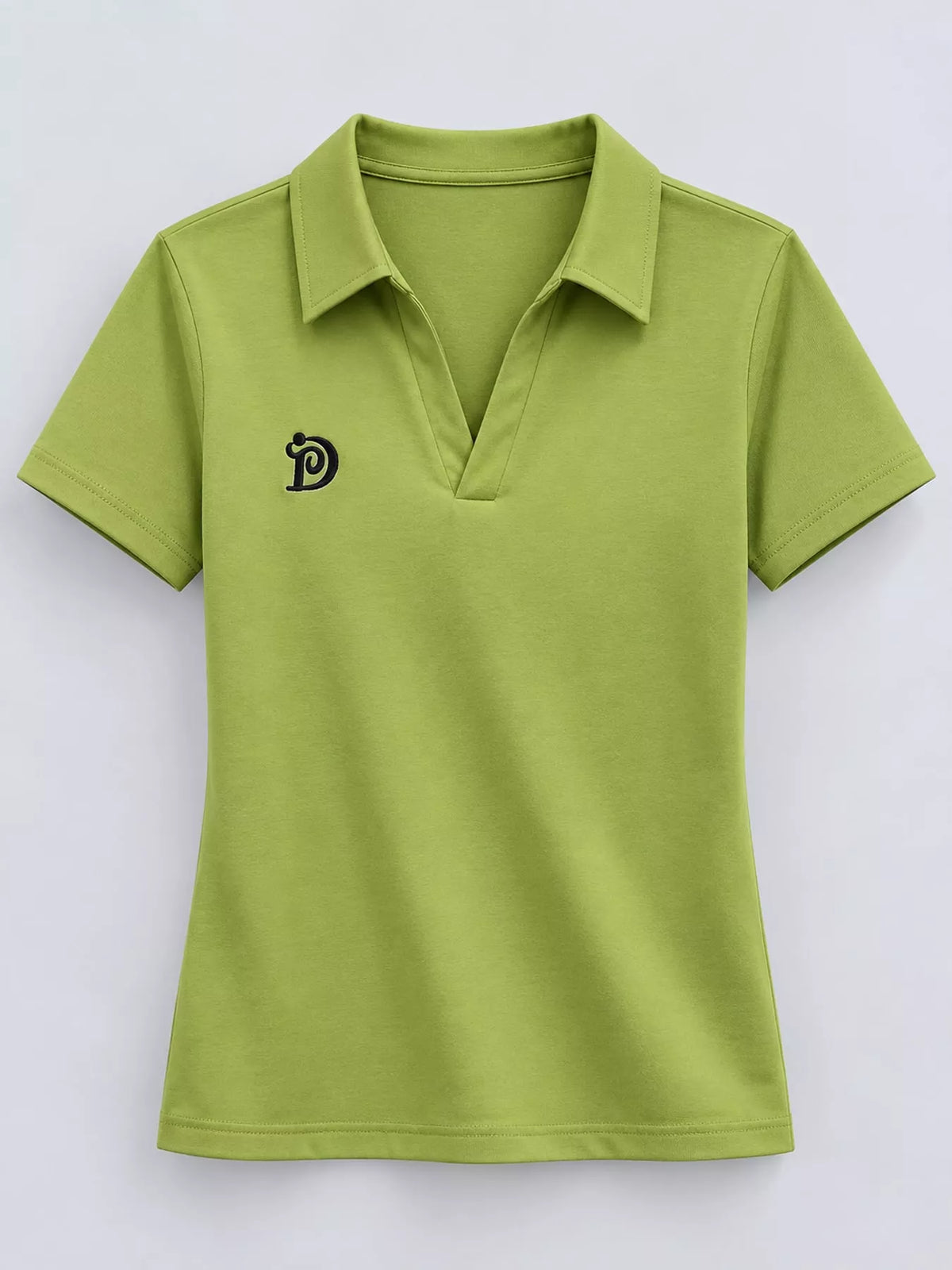 Plus Size Collared Neck Short-Sleeve Polo