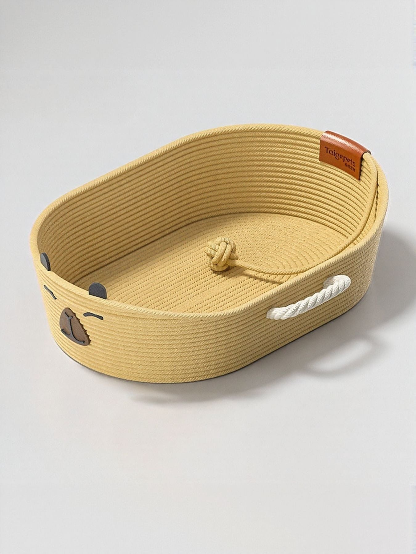 Woven Rope Oval Pet Bed