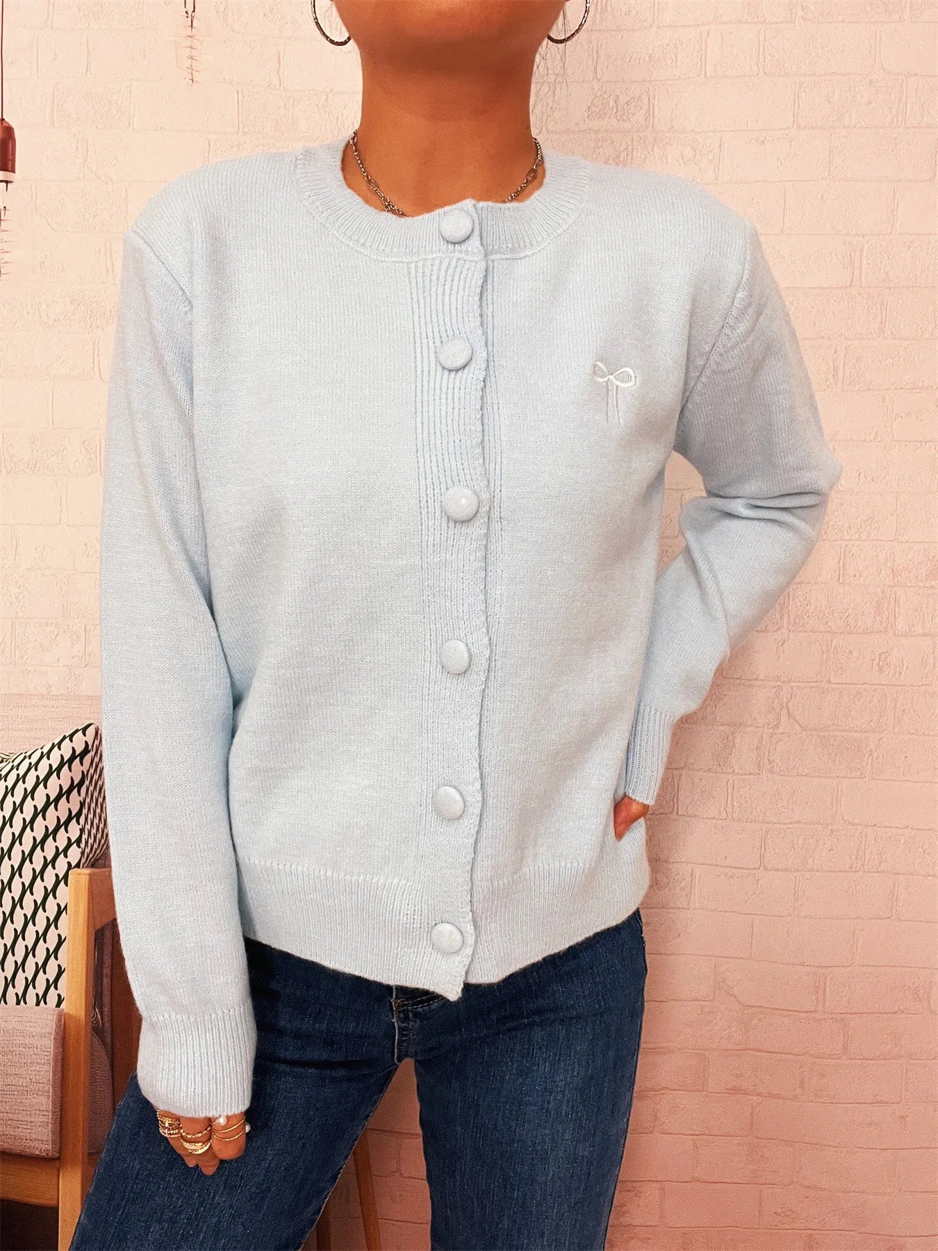 Button-Up Long Sleeve Cardigan