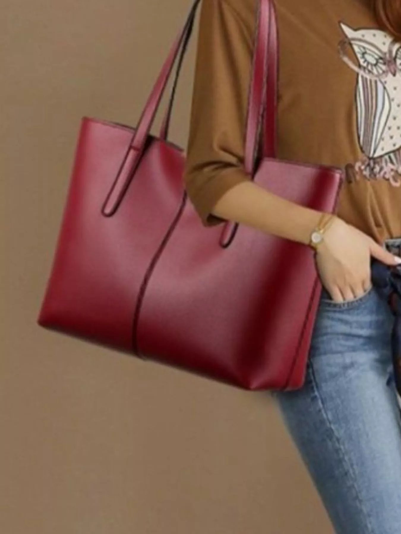 PU Leather Tote Bag