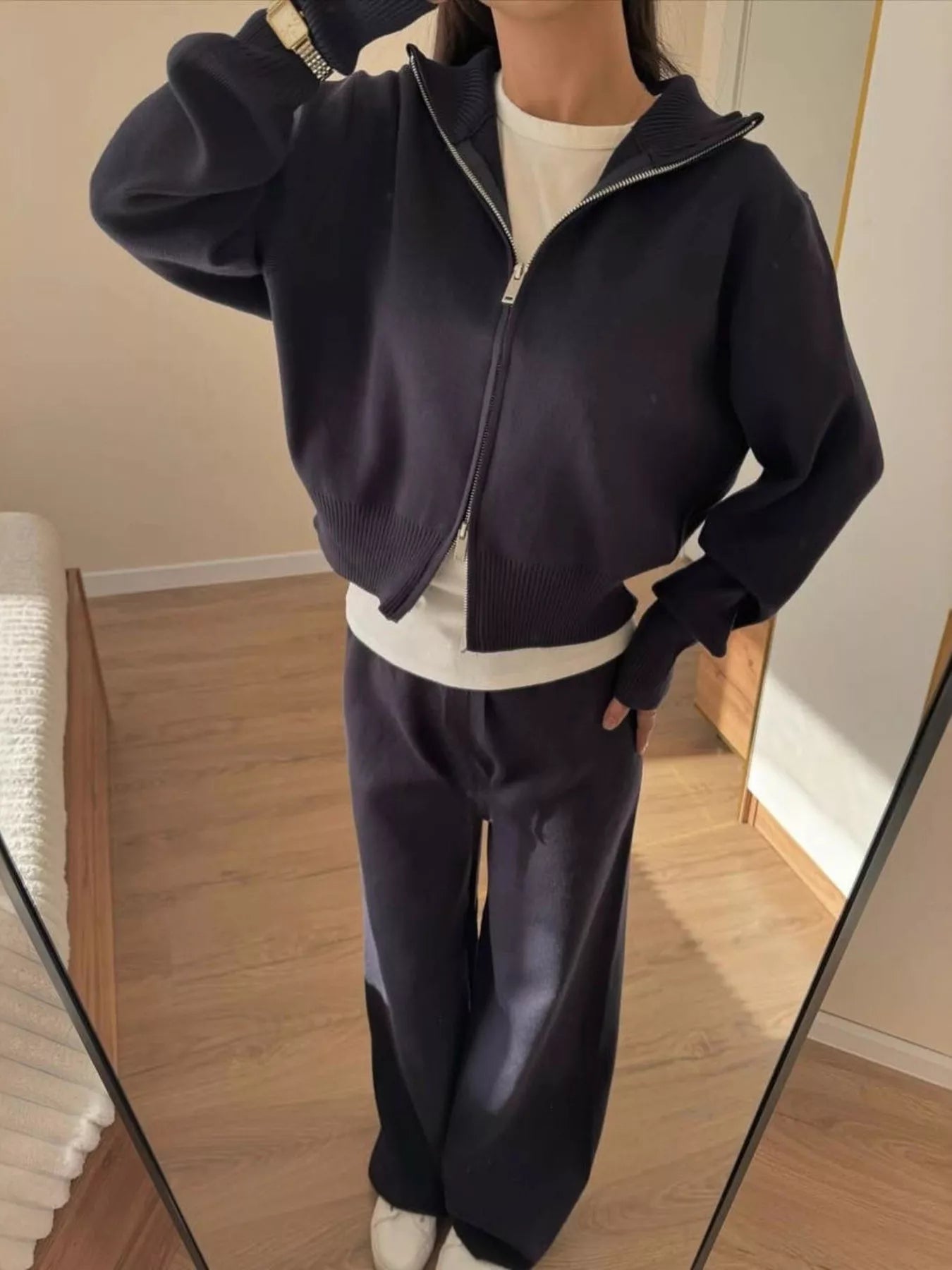 Zip-Up Hoodie and Pants Set