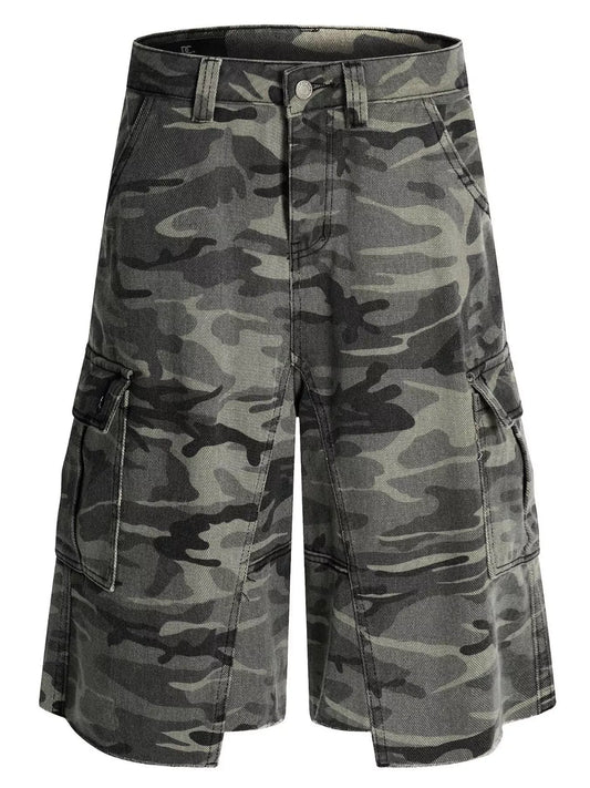 Men's Camouflage Cargo Denim Capris