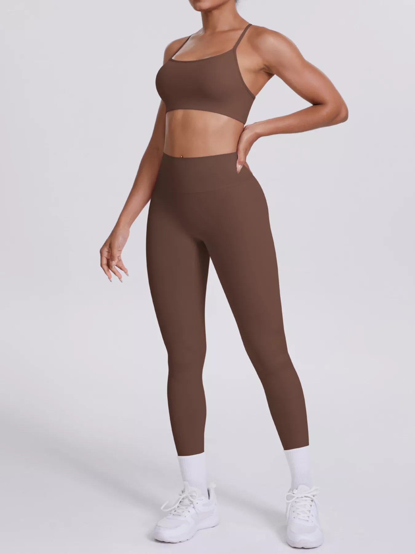 Criss-Cross Back Cami and Leggings Active Set