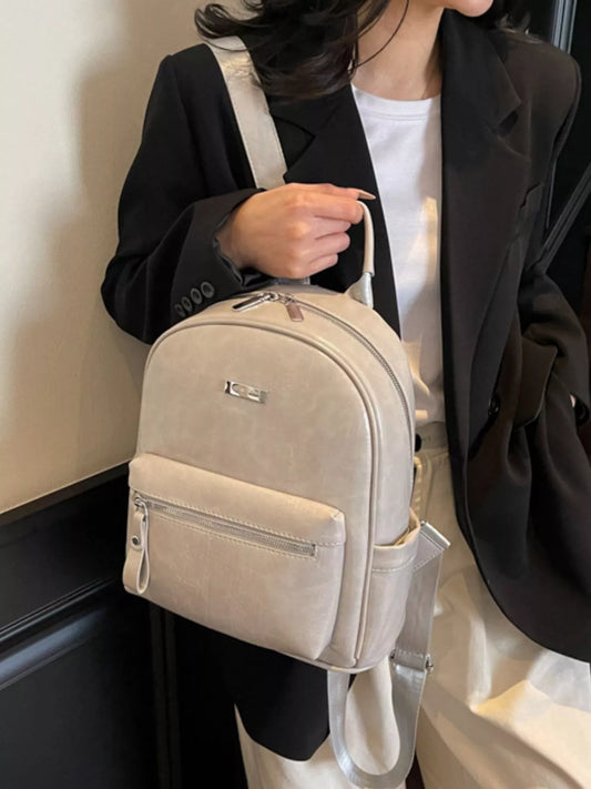 Lightweight Leather Backpack Bag