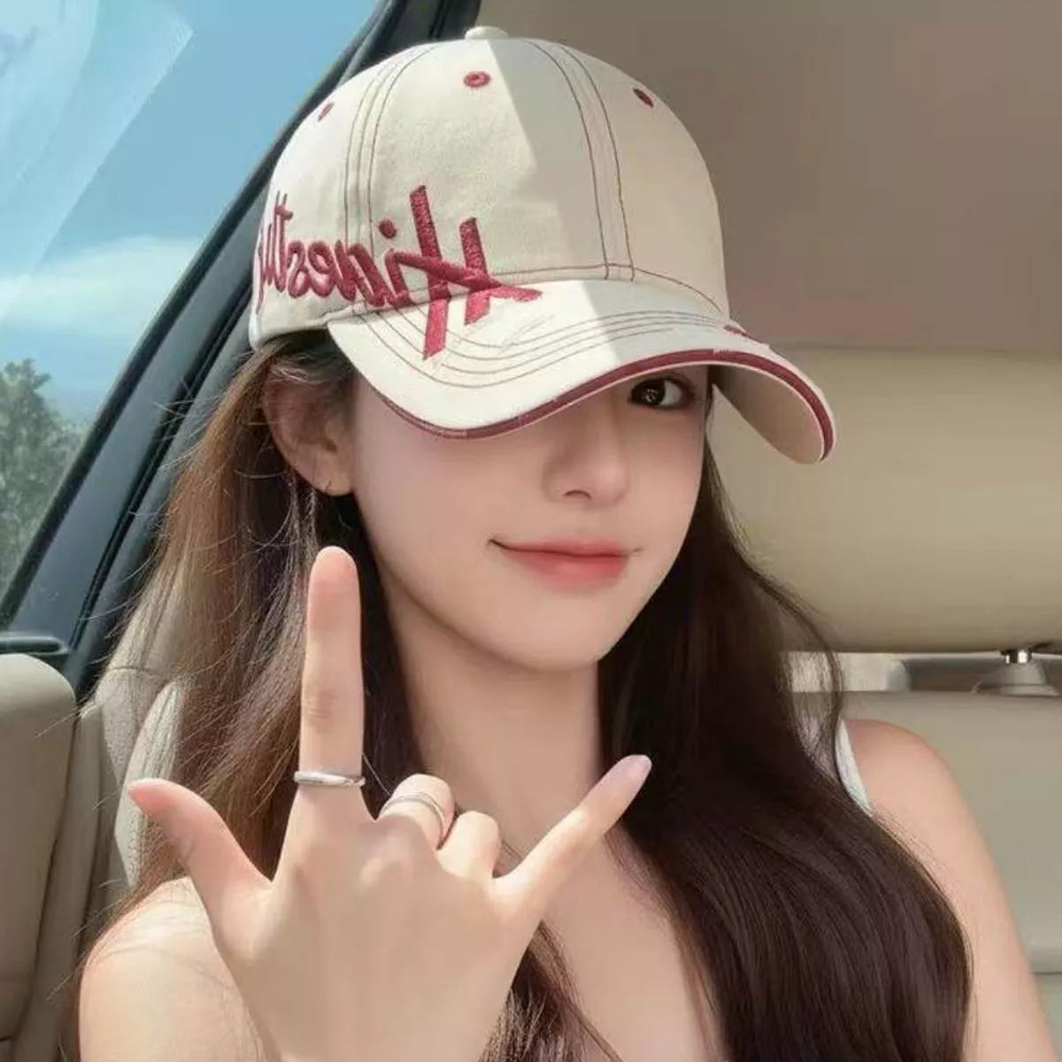 Embroidered Letter Baseball Cap