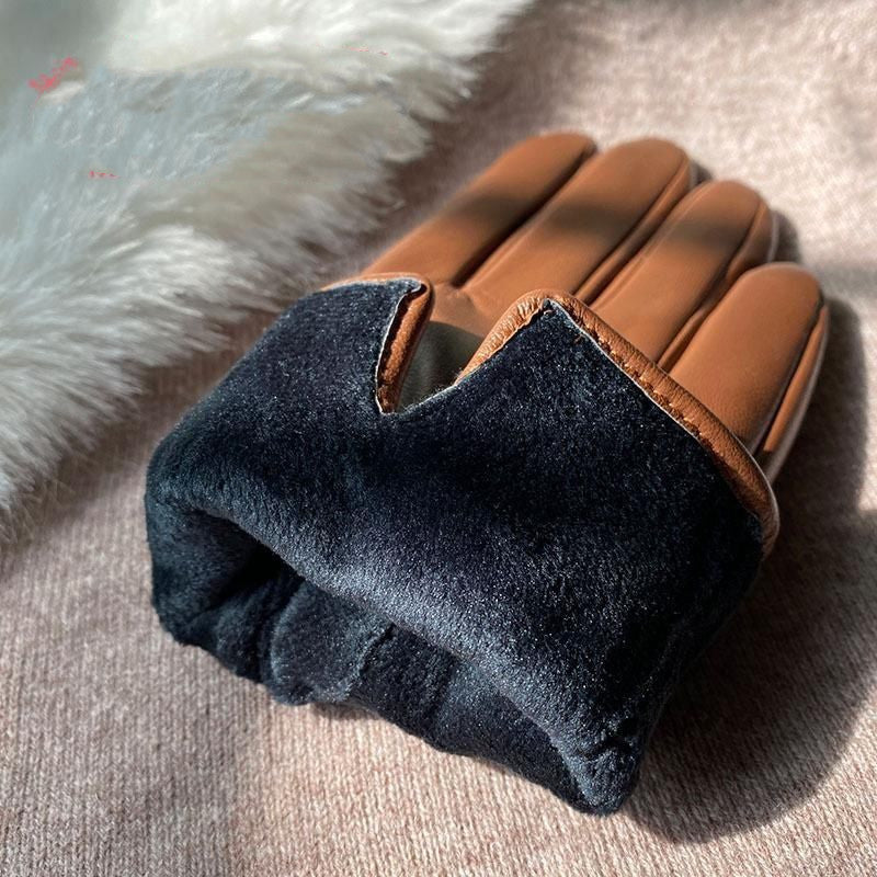 Women Suede Fleece Winter Gloves - Thermal Liner For Cozy Hands