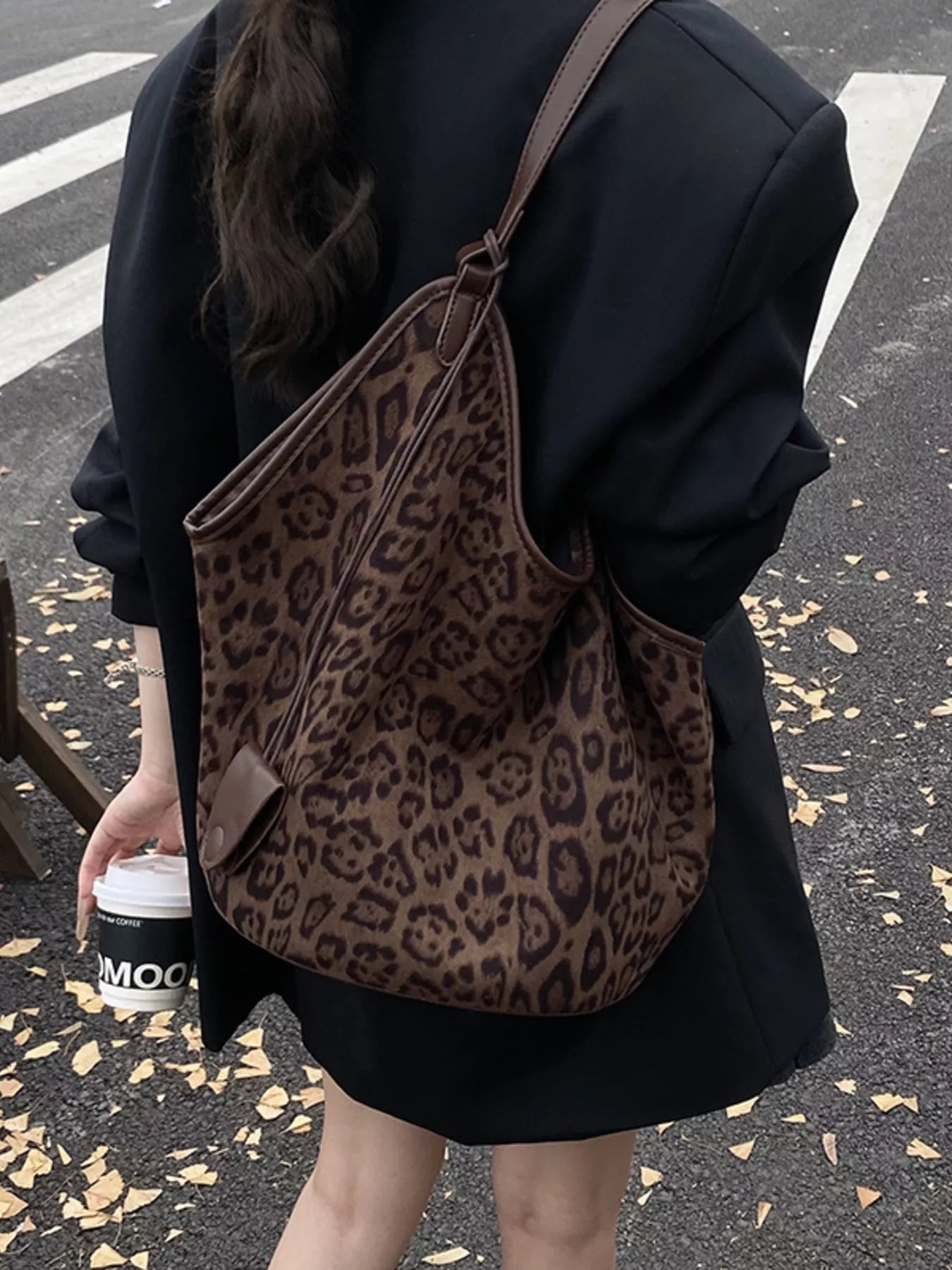 Leopard Print Large Tote Bag