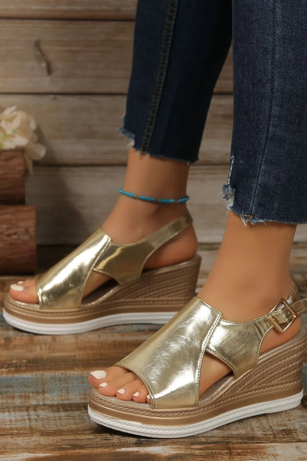 Peep Toe High Heel Sandals