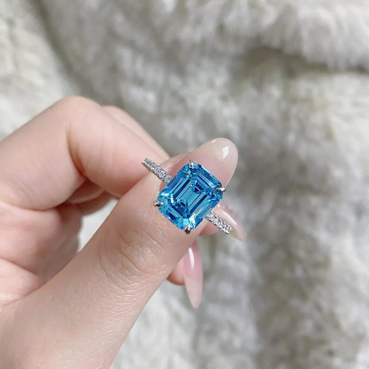 925 Sterling Silver Rectangle Ring