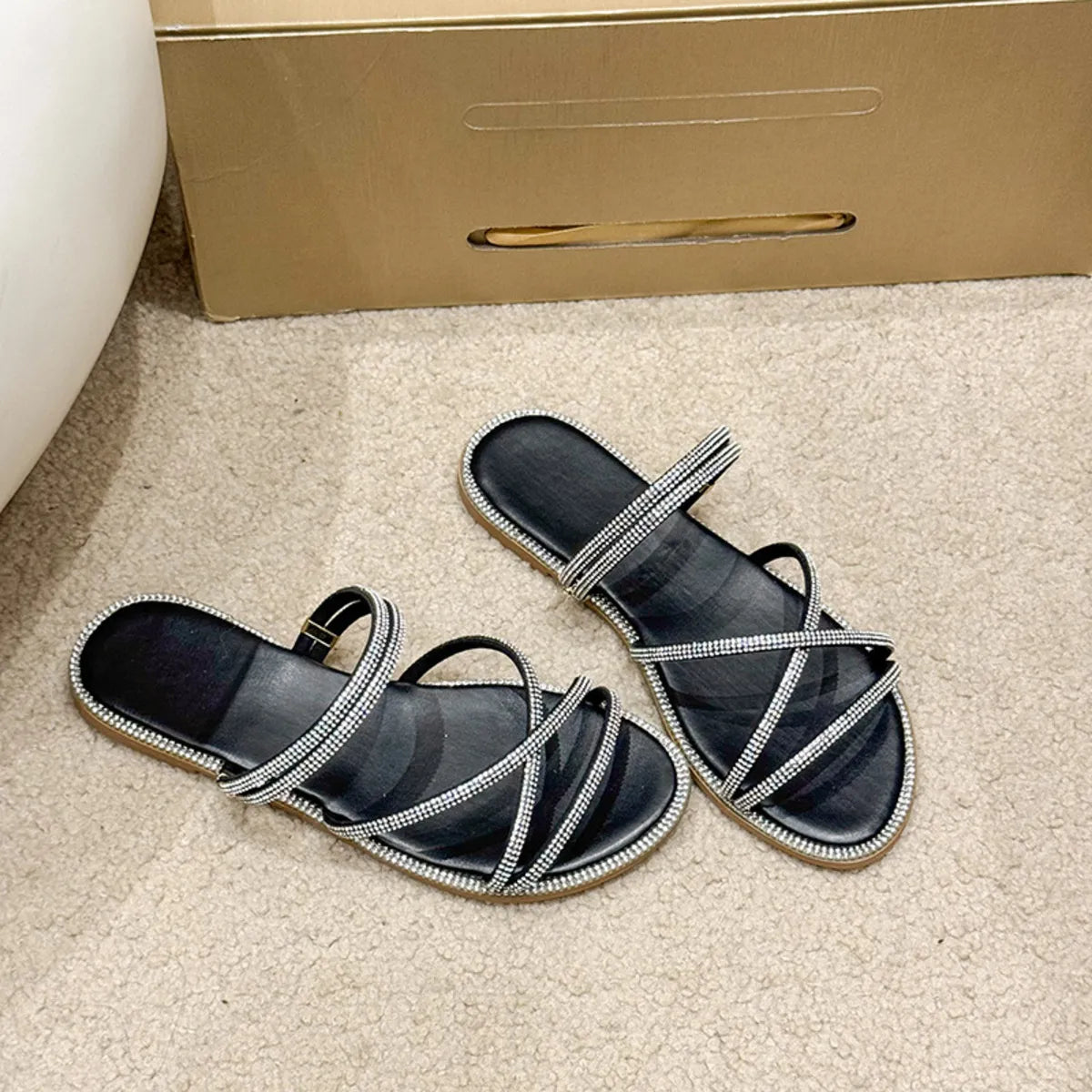 Open Toe Flats Sandals
