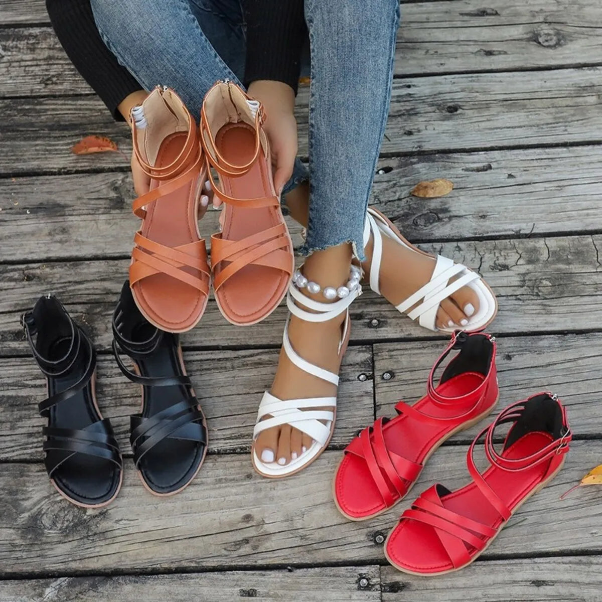 Strappy Flat Sandals