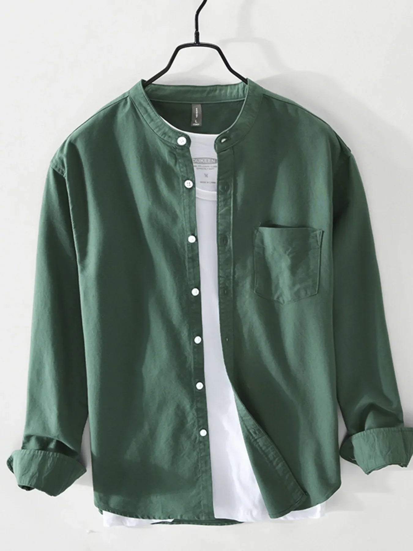 Men's Plus Size Button Up Long Sleeve Shirt