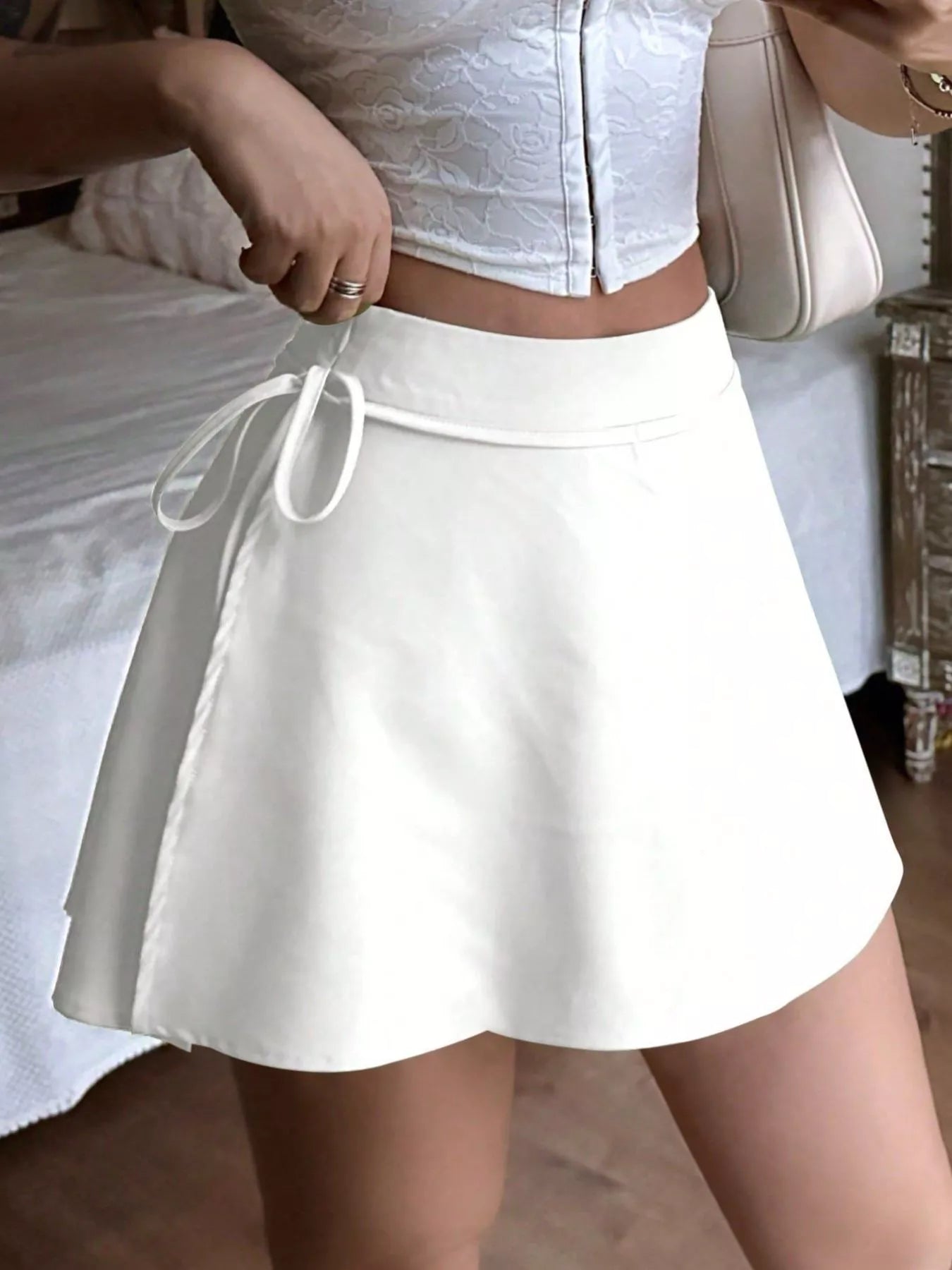 Tie Detail Mini Skort
