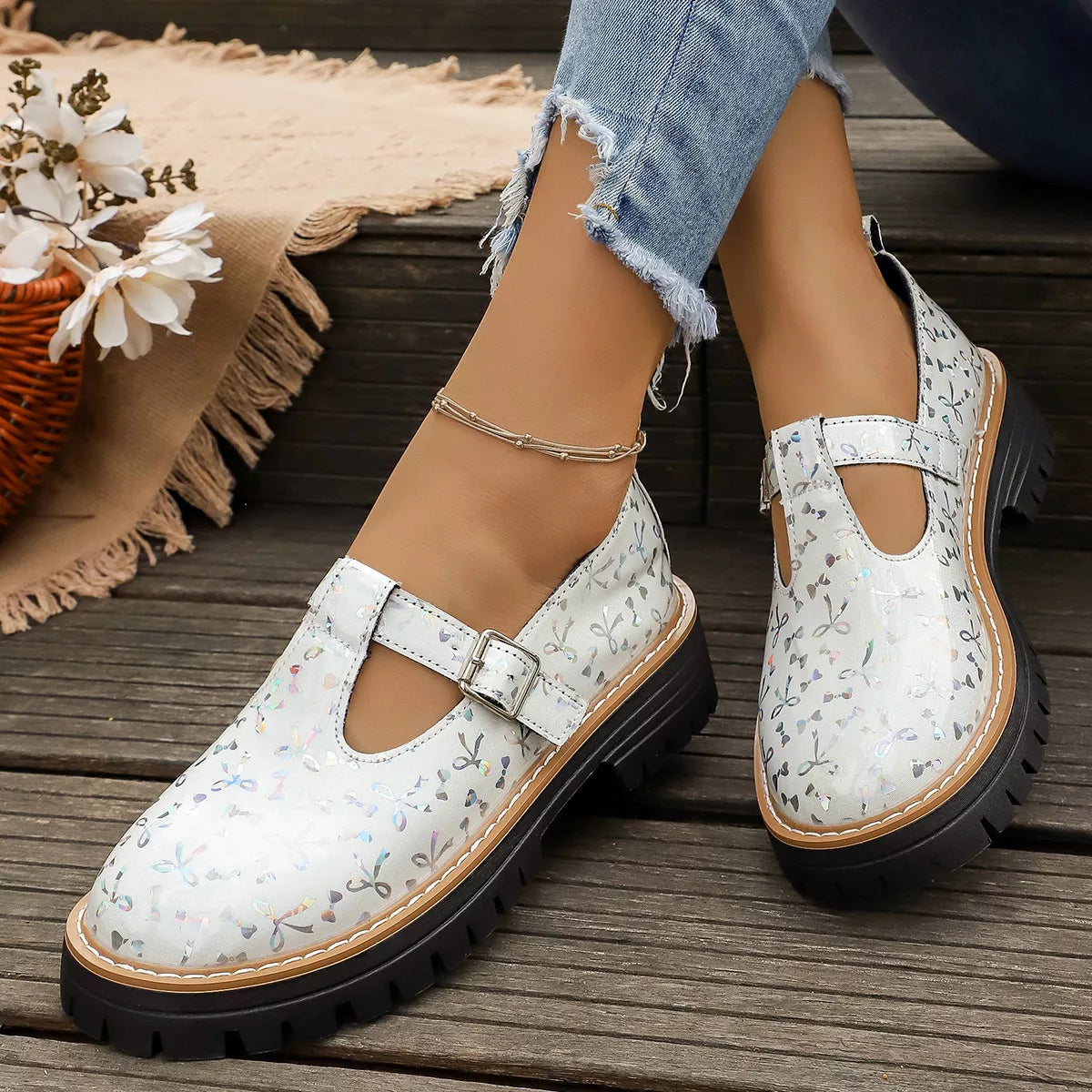 Round Toe Platform Loafers