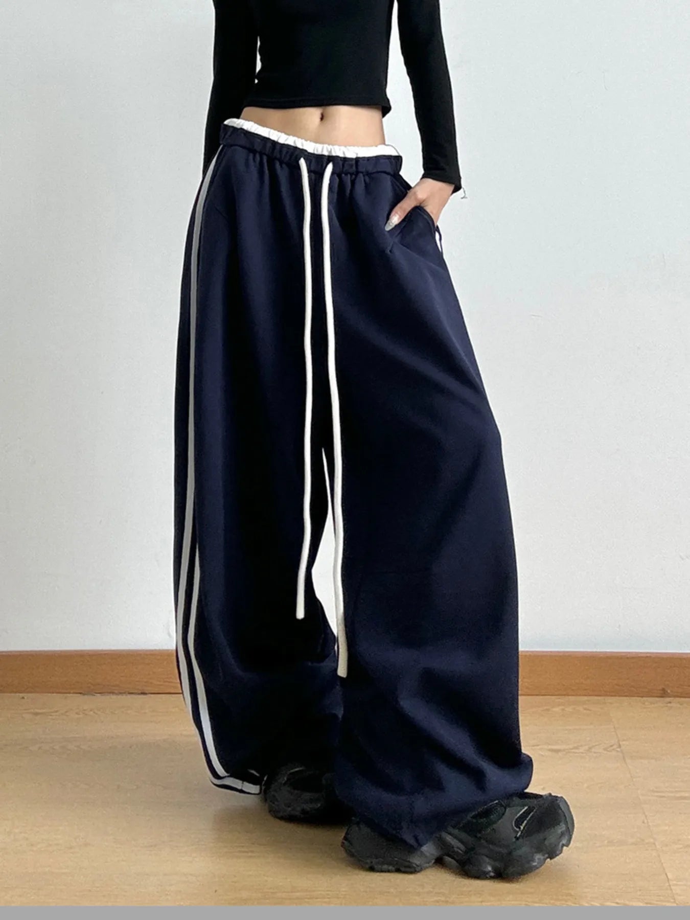 Wide Leg Drawstring Pants