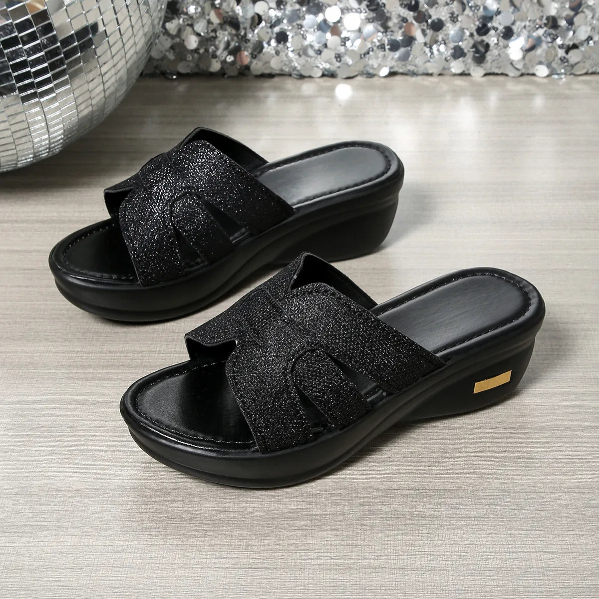 Open Toe Platform Wedge Sandals