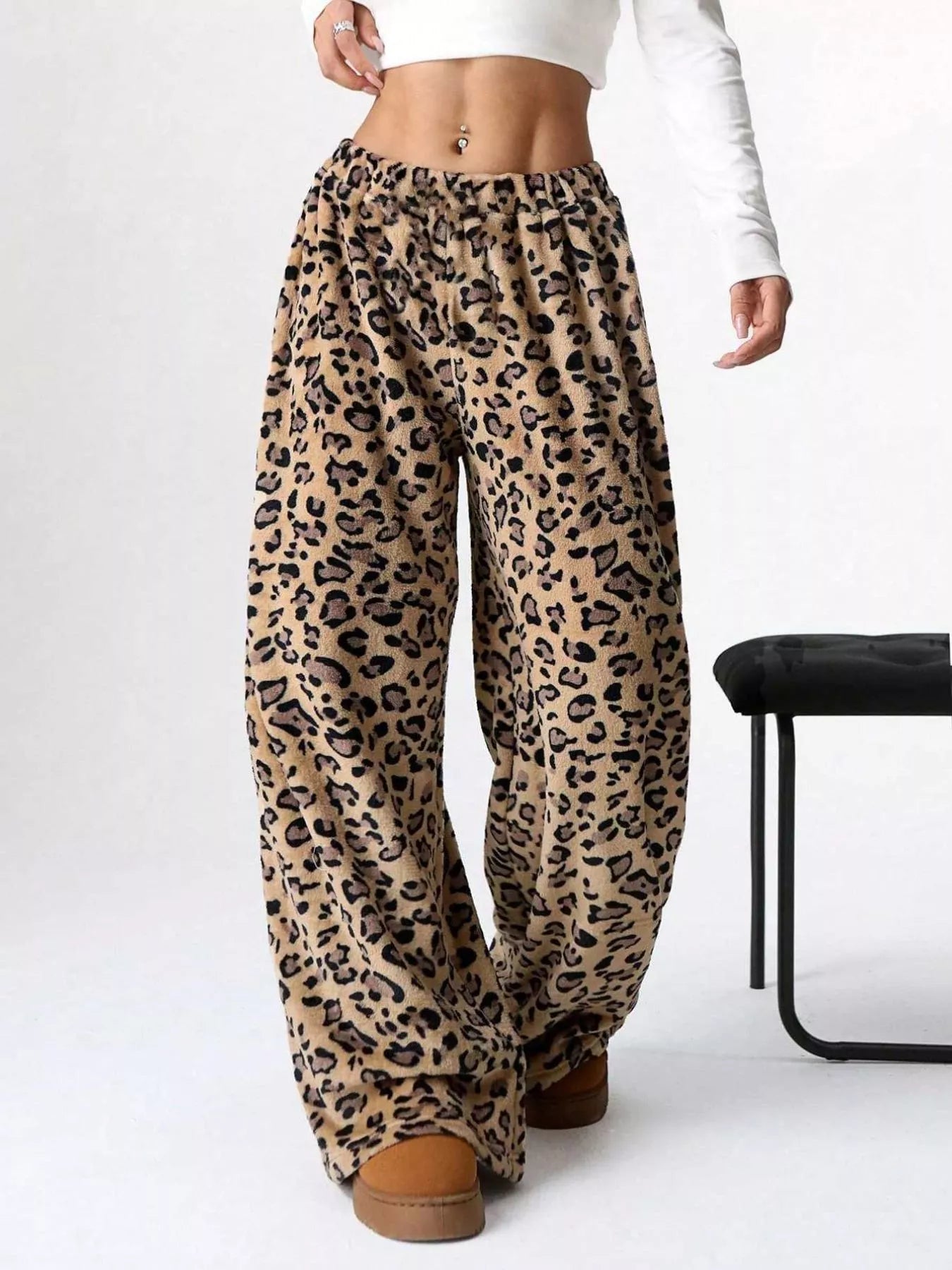 Drawstring Wide Leg Pants