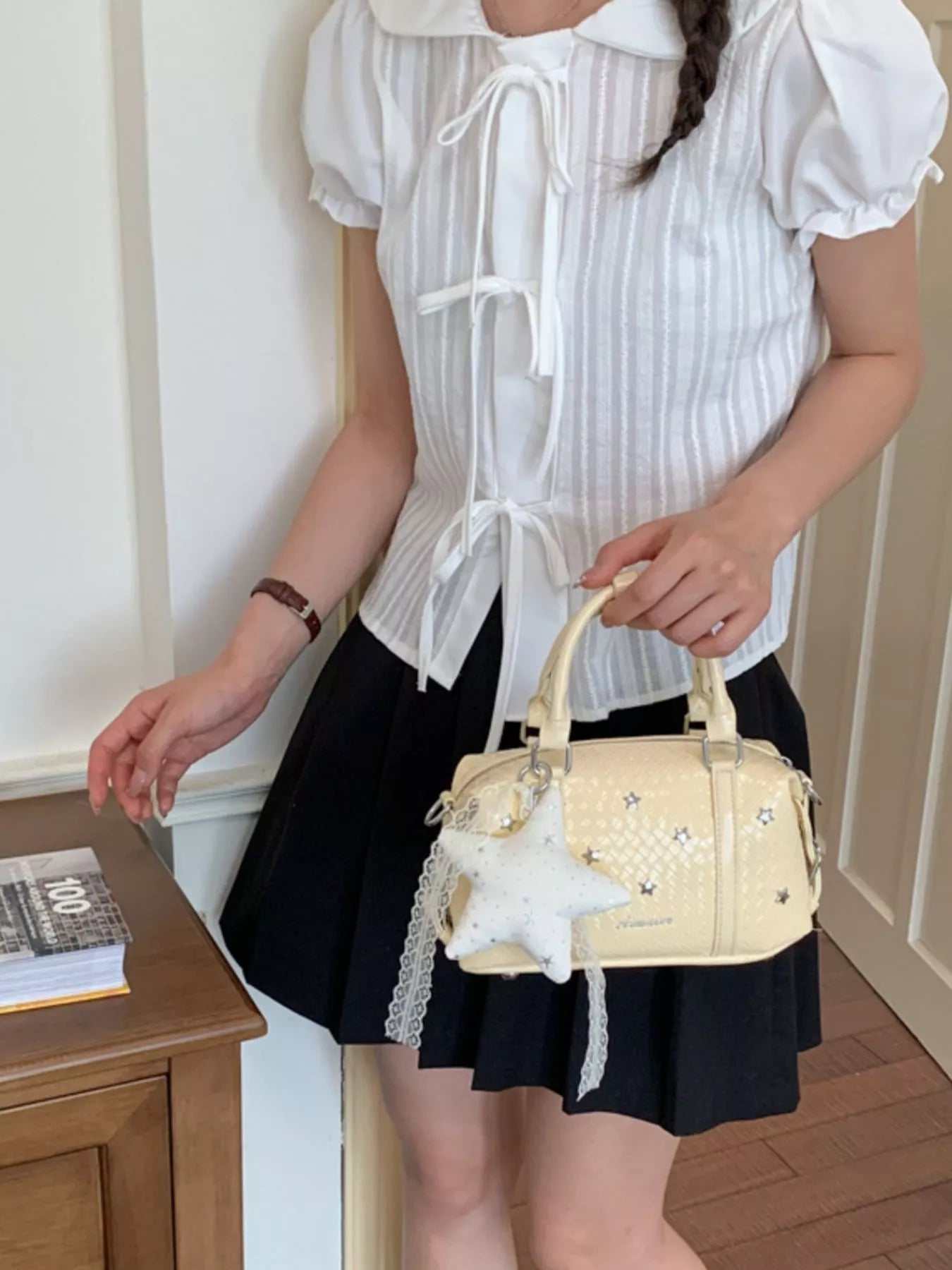 Star-Embellished Crossbody Bag