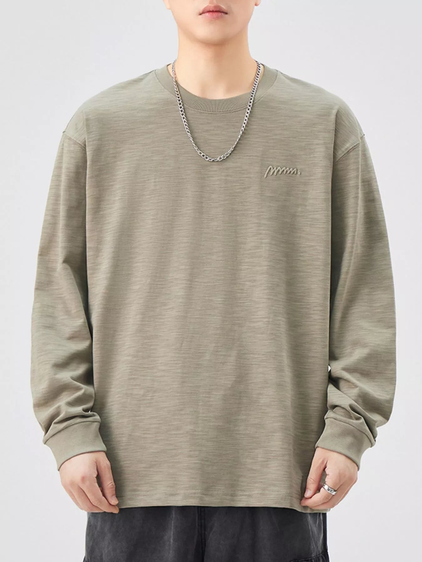 Men's Plus Size Casual Long Sleeve T-Shirt
