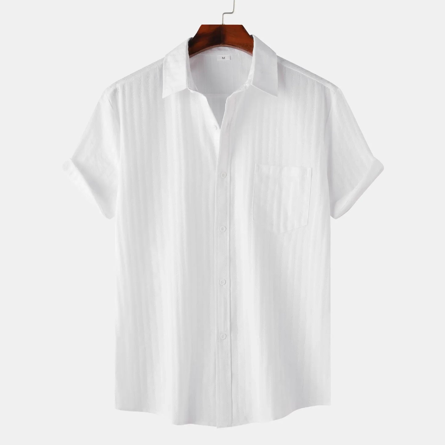 Men's Casual Short Sleeve Button Down Shirt
