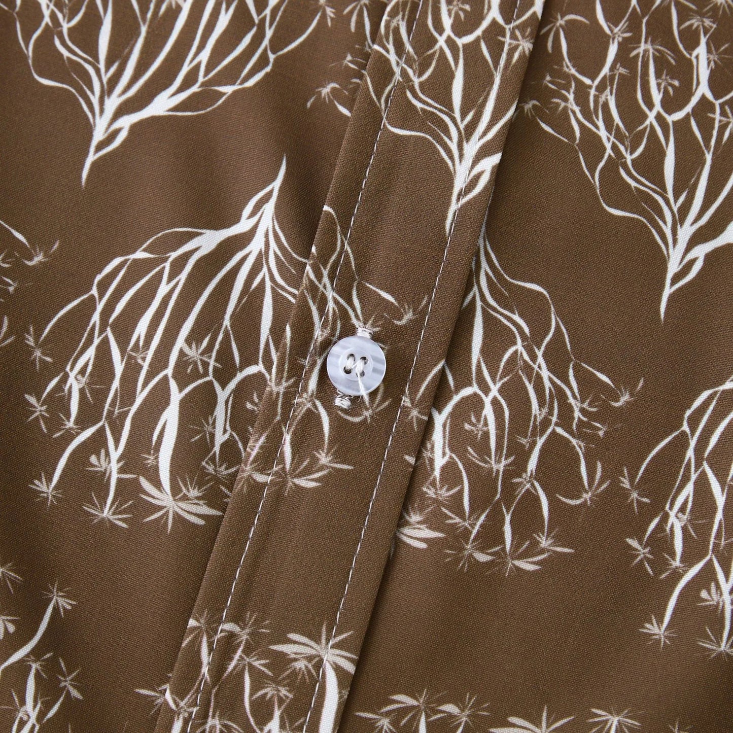 Men's Plus Size Printed Short Sleeve Button Down Shirt