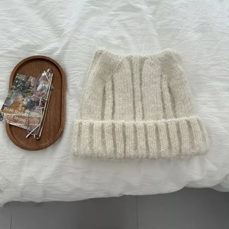 Cute Cat Ear Knitted Beanie Hat