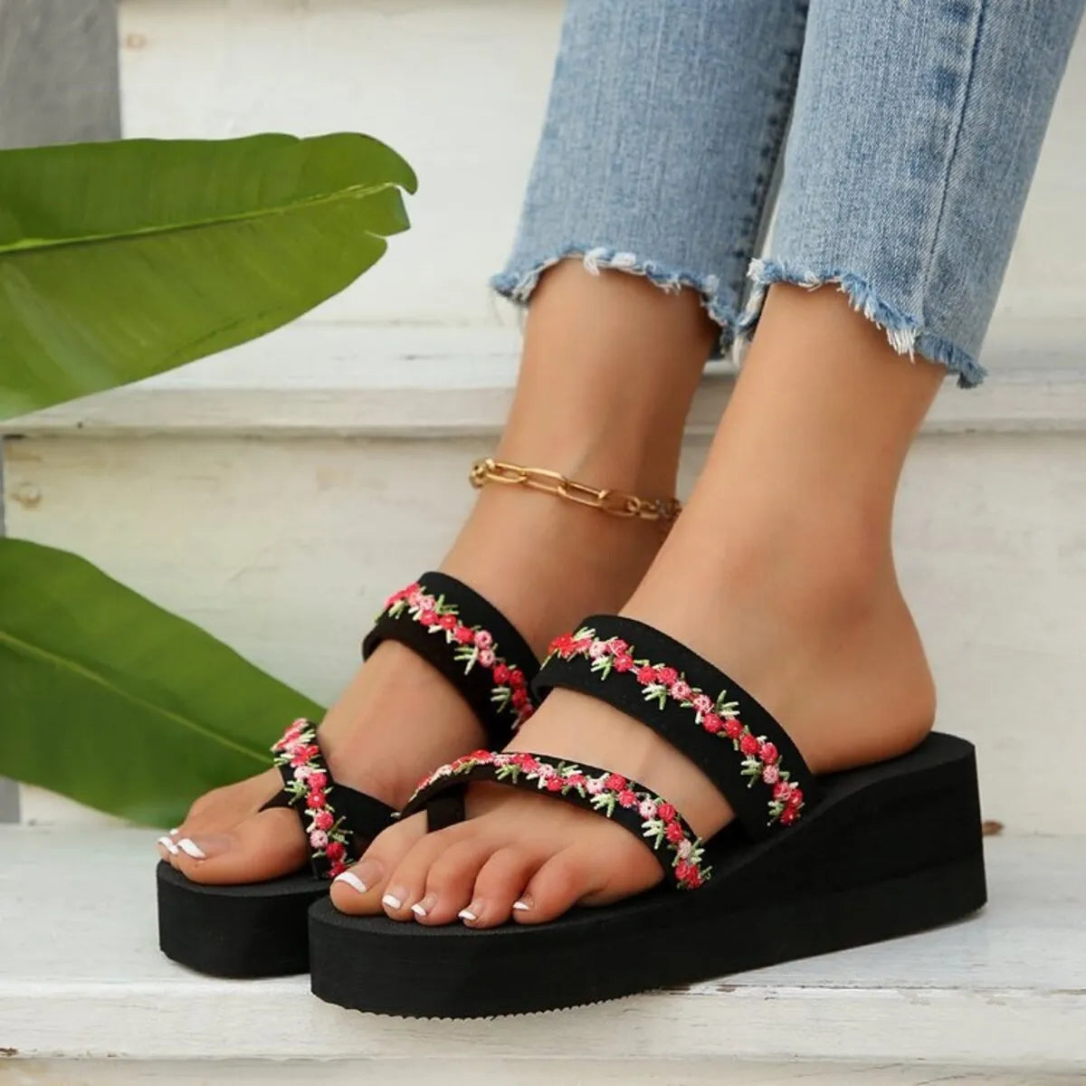 Open Toe Wedge Sandals