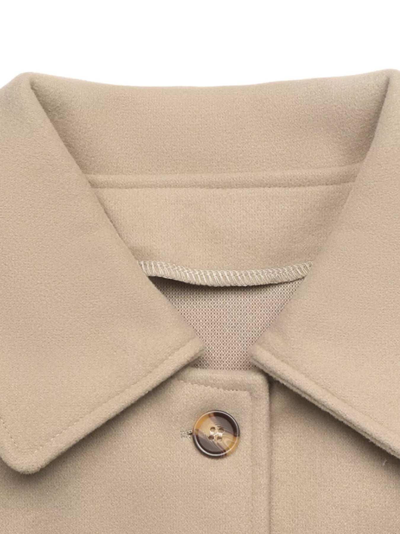 Collared Neck Button Up Jacket