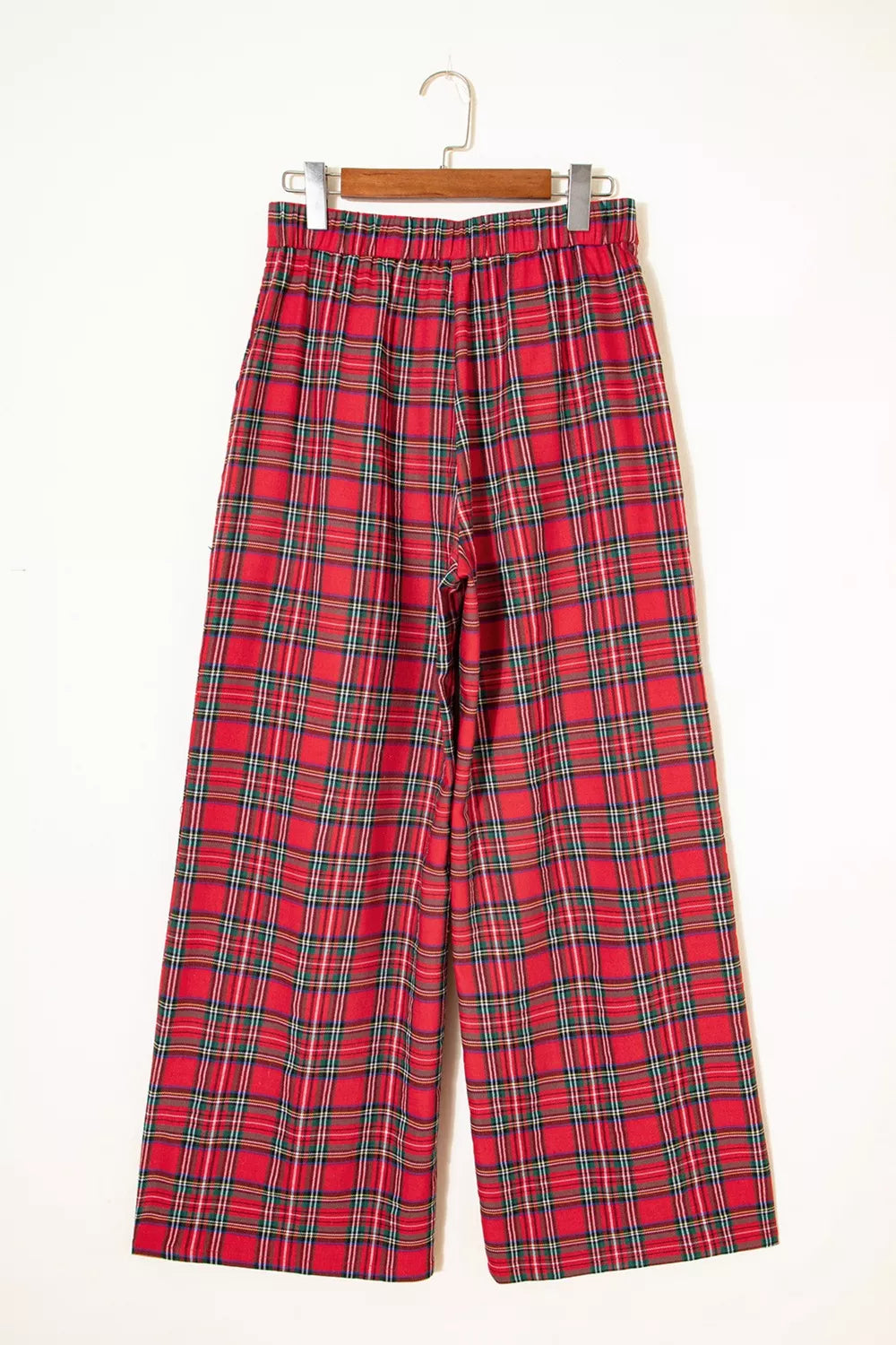 Plaid Wide-Leg Pants