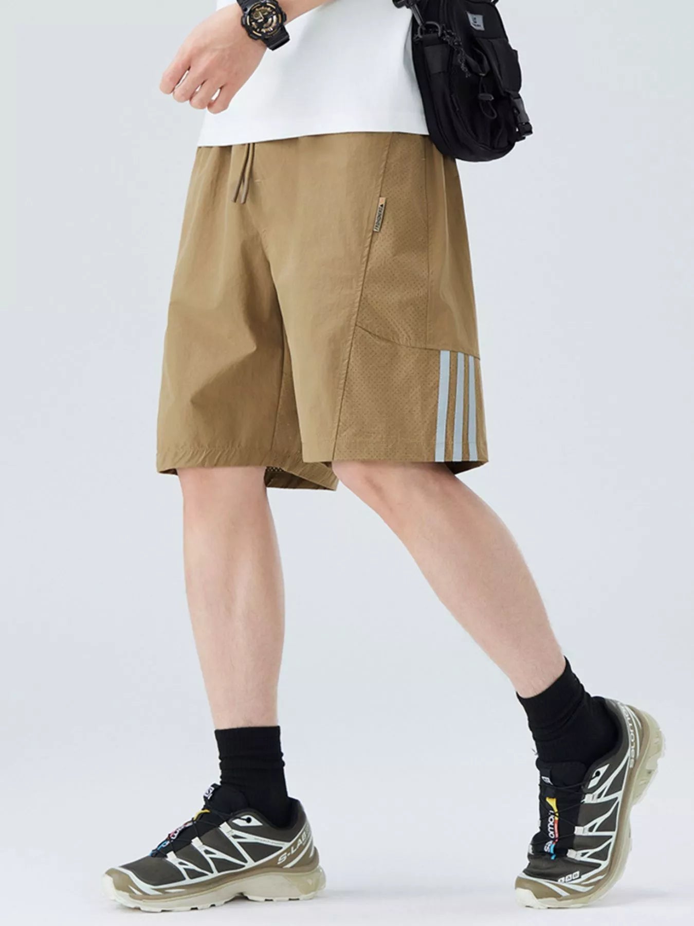 Men's Plus Size Casual Striped Shorts