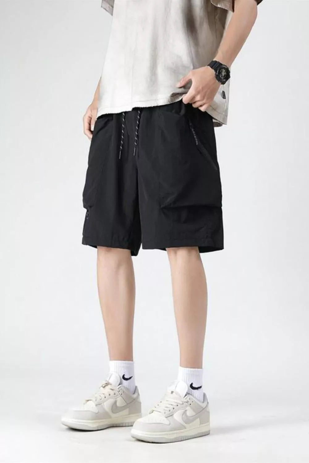 Men's Plus Size Cargo Pocket Relaxed Fit Shorts