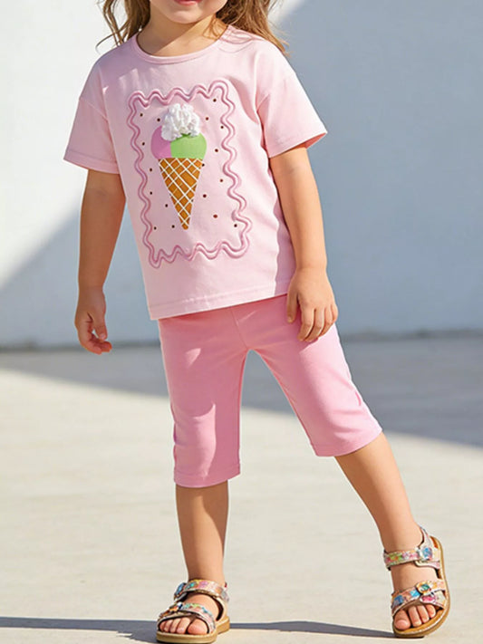 Children's Ice Cream T-Shirt & Capri Set