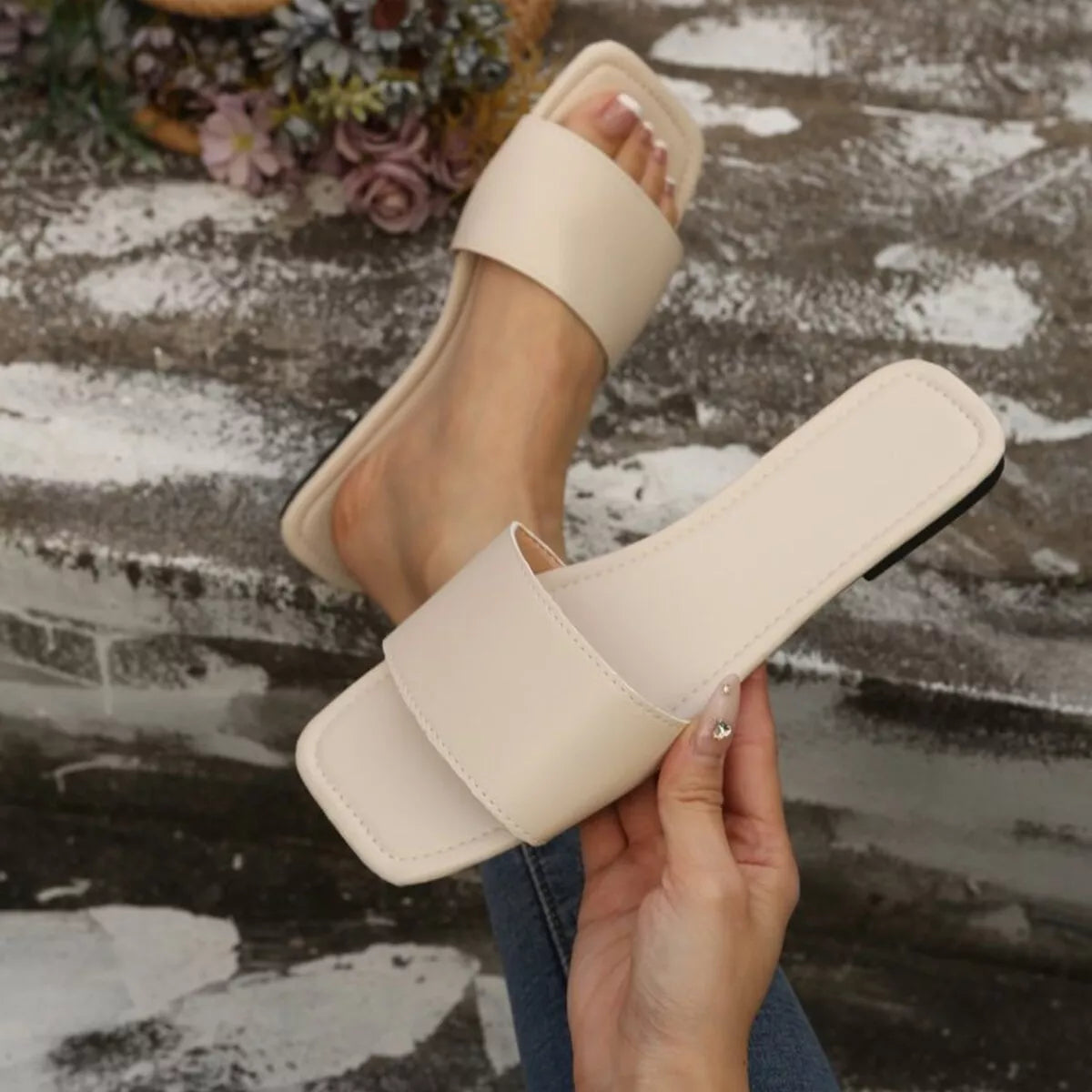 Open Toe Flats Sandals