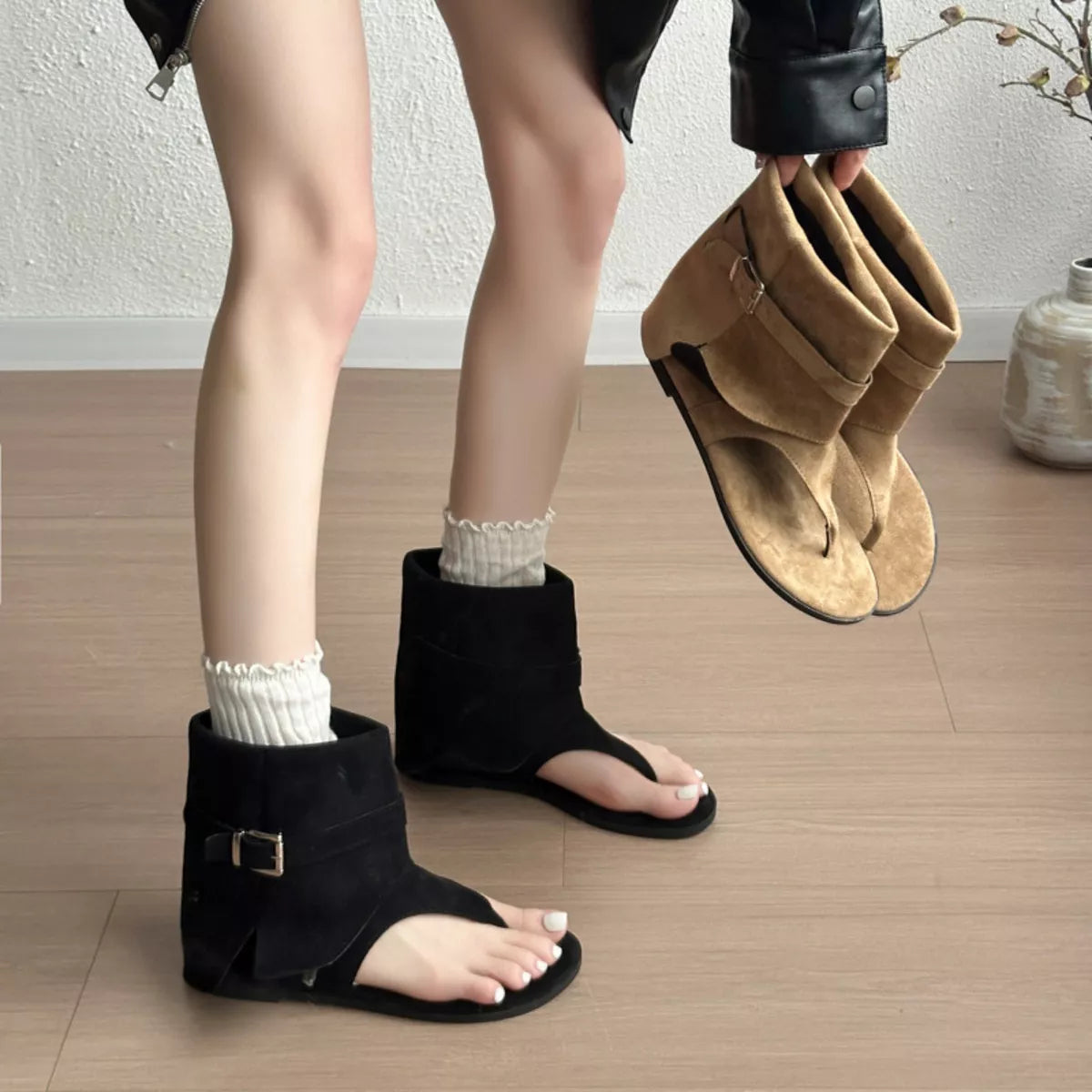 Toe Post Buckle Sandals