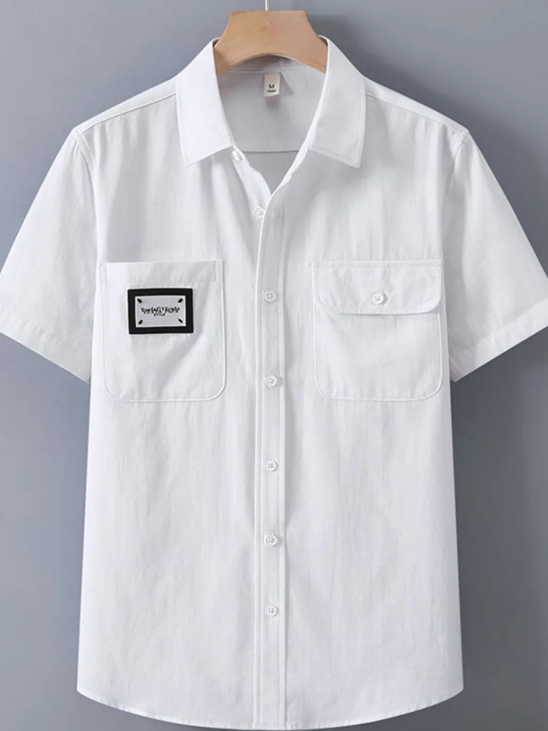 Men's Plus Size Button Up Short Sleeve Shirt