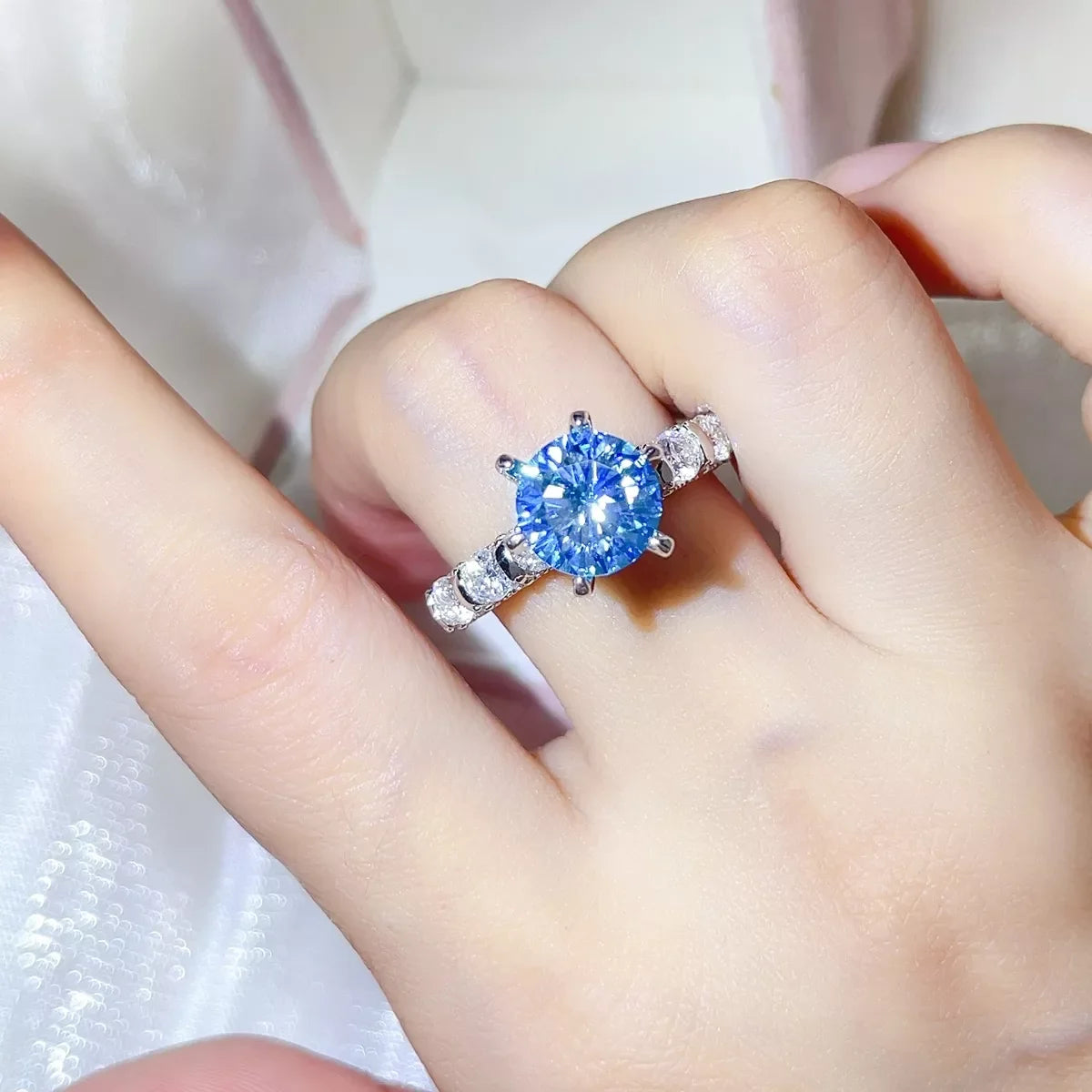 3 Carat 925 Sterling Silver Moissanite Ring