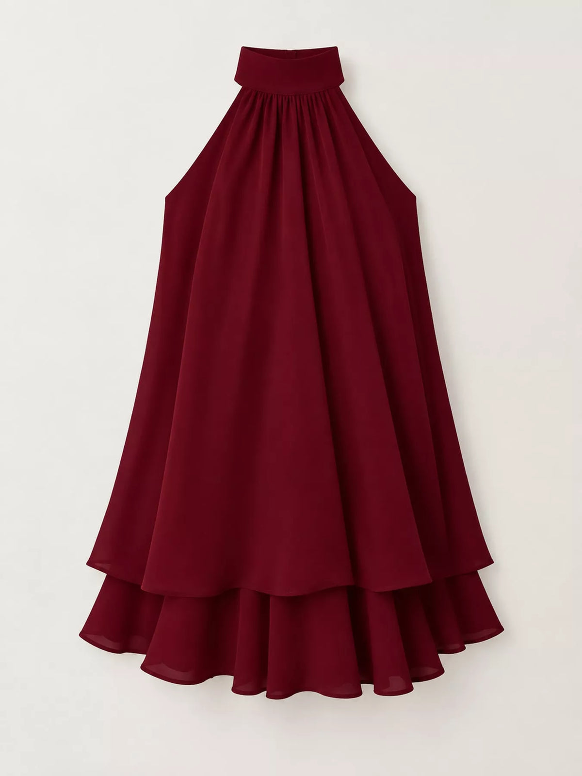 Halter Neck Ruched Mini Dress
