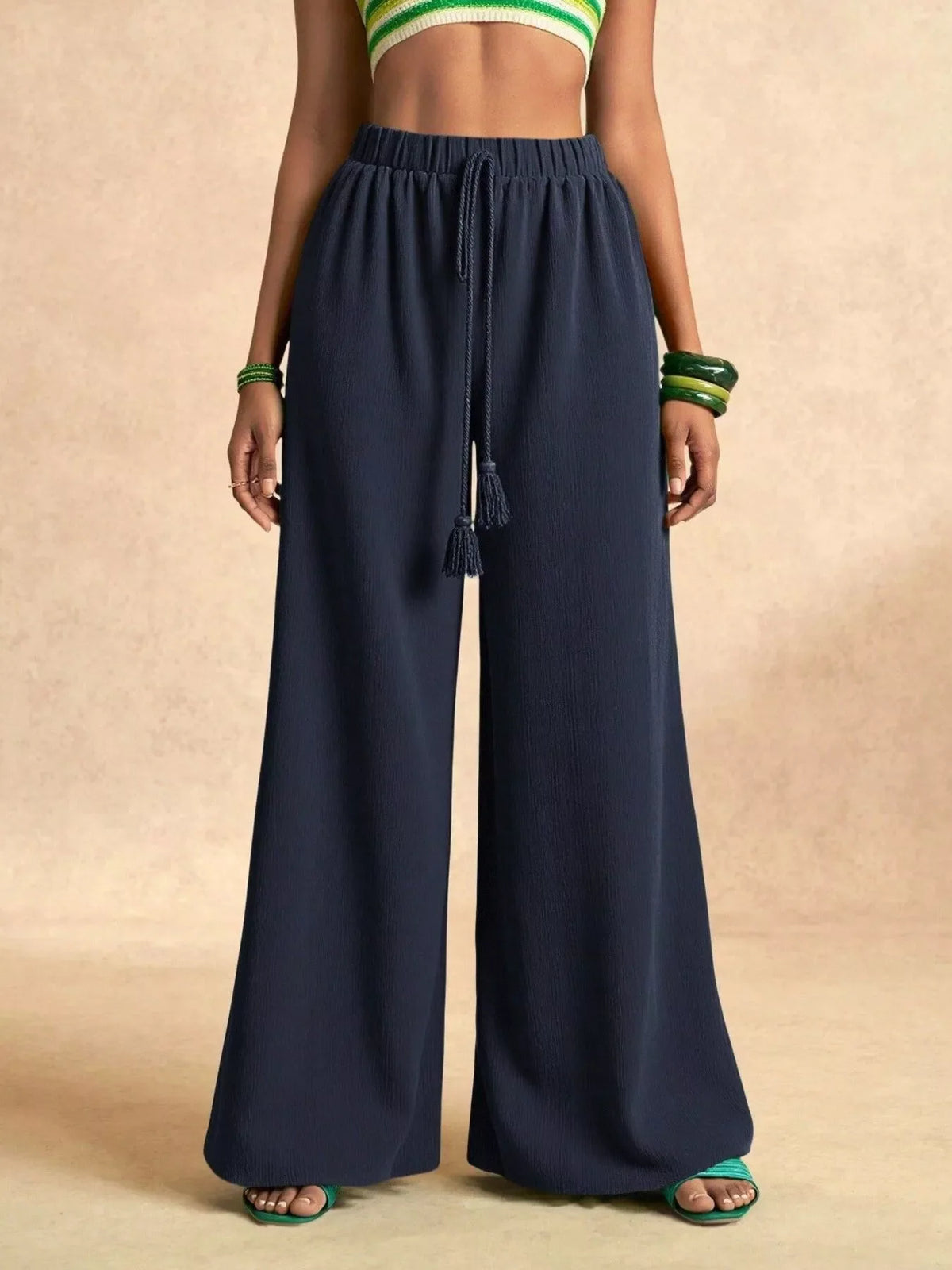 High-Waisted Wide-Leg Pants
