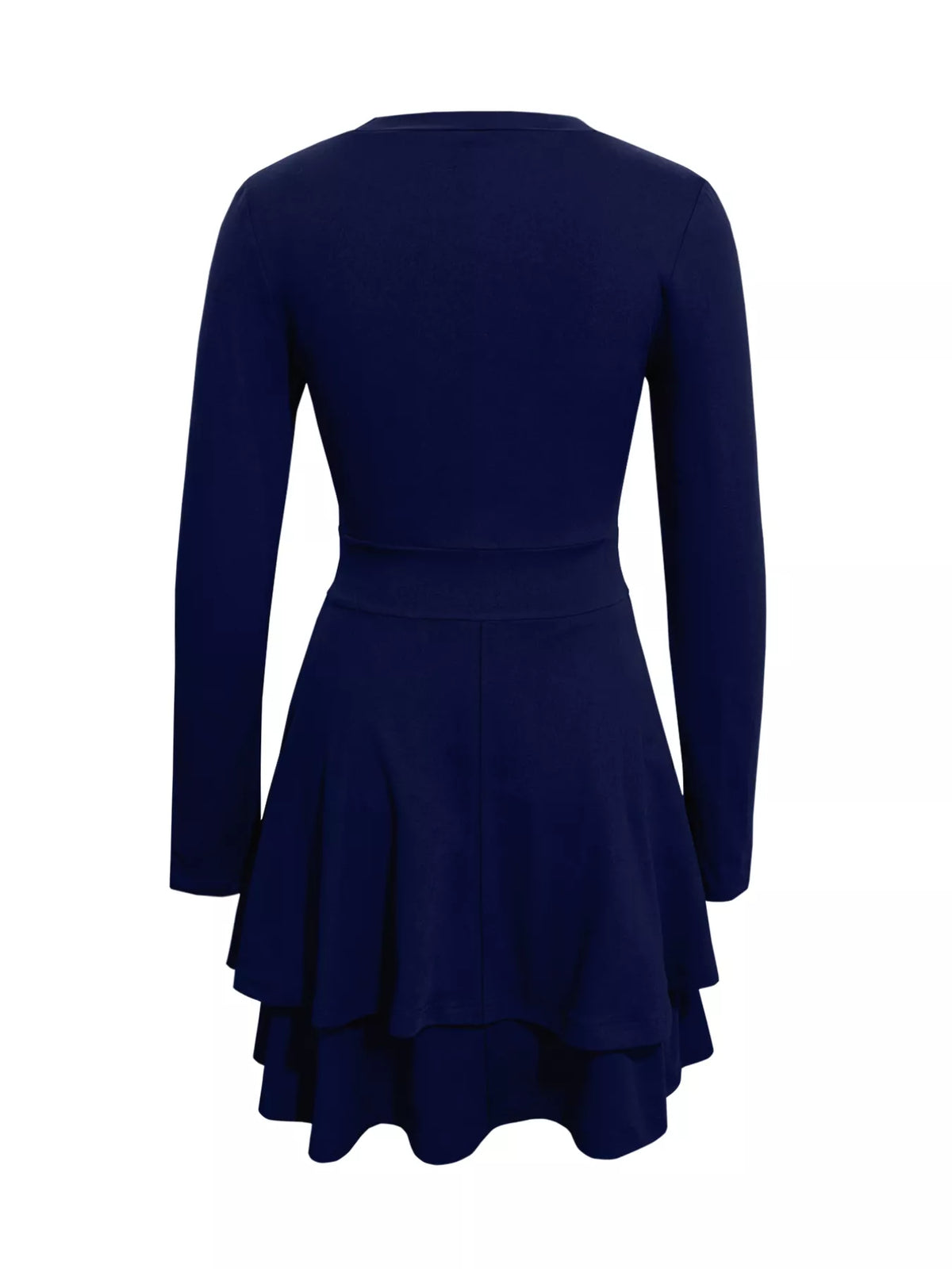 V-Neck Layered Ruffle Mini Dress