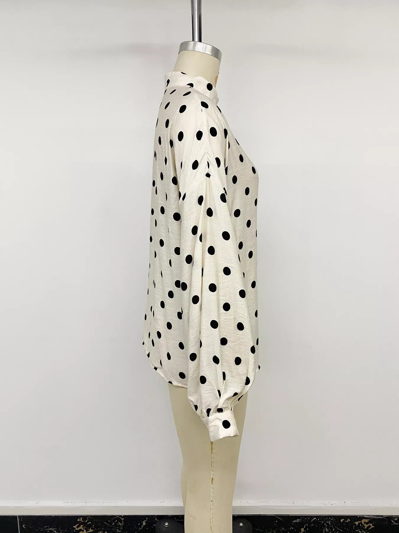 Polka Dot Button-Up Shirt