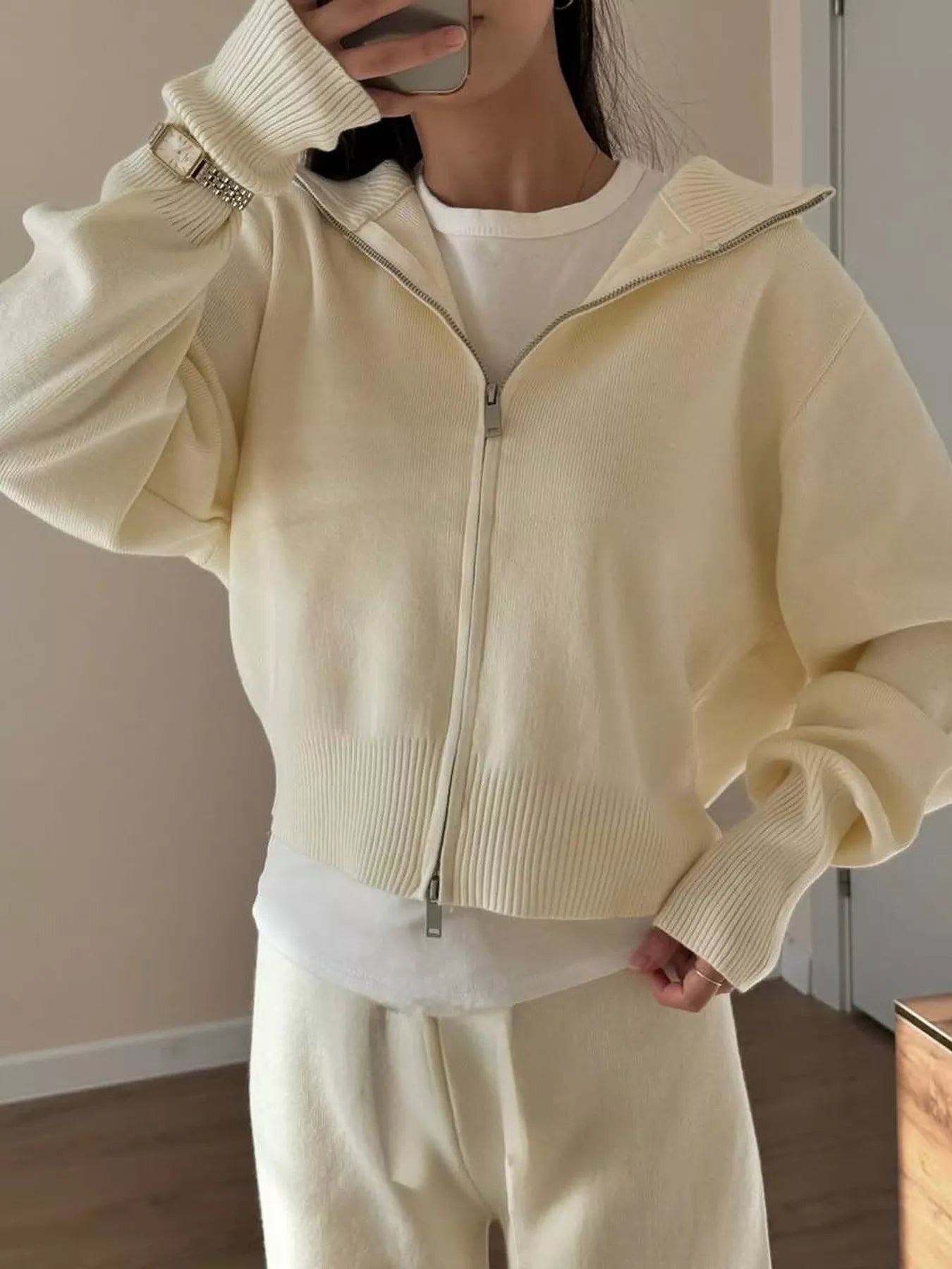 Zip-Up Hoodie and Pants Set