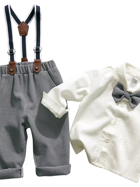 Children's Button Up Shirt and Overall Set