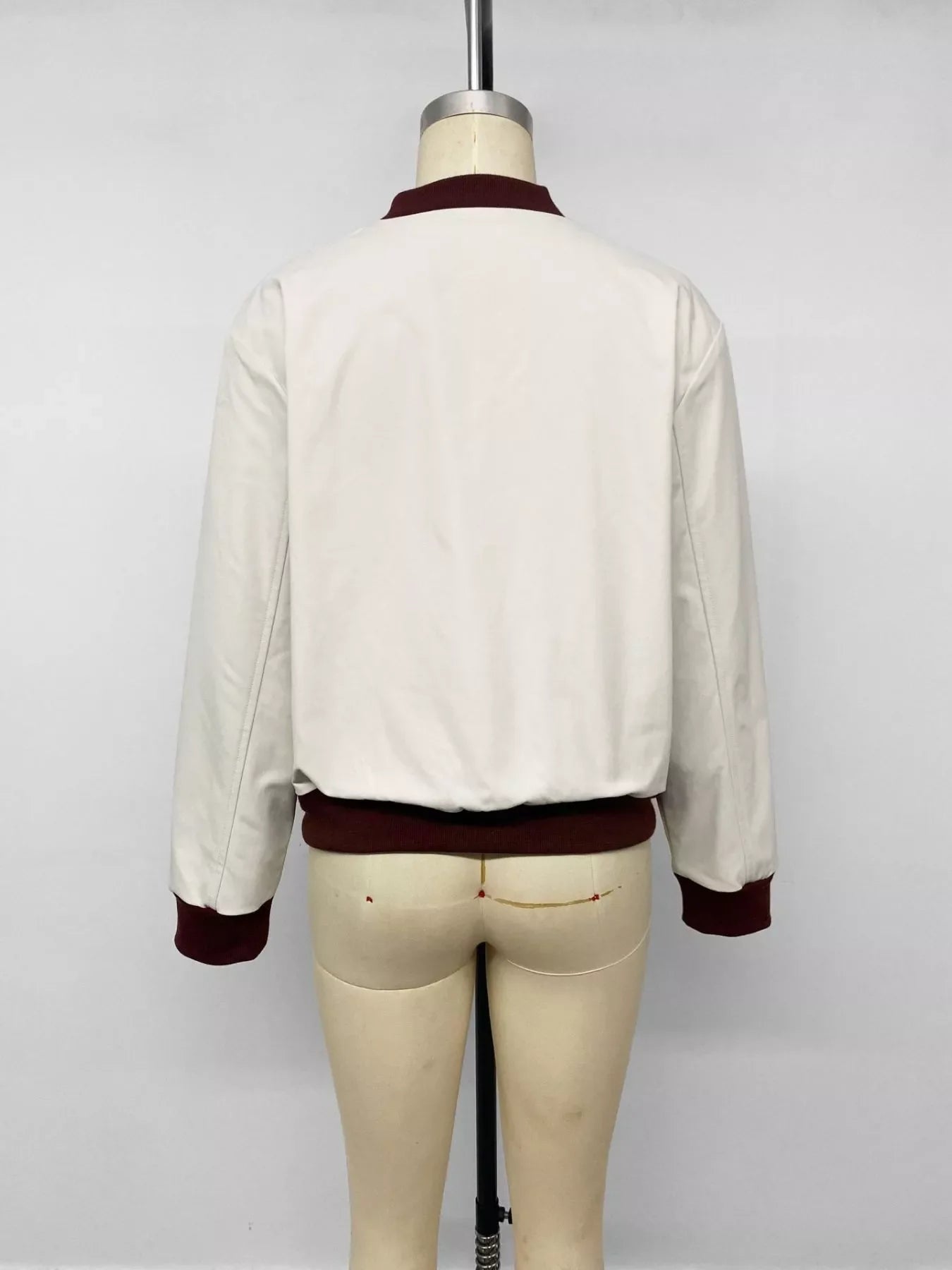 Contrast Trim Zip Up Jacket