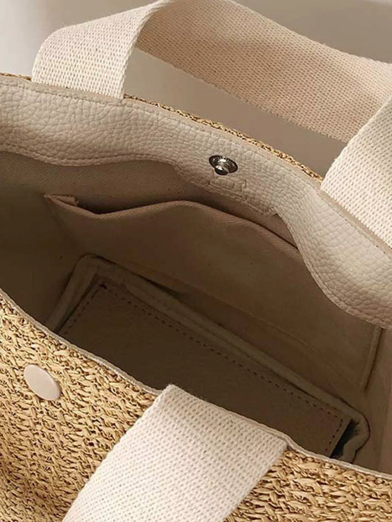 Woven Straw Tote Bag