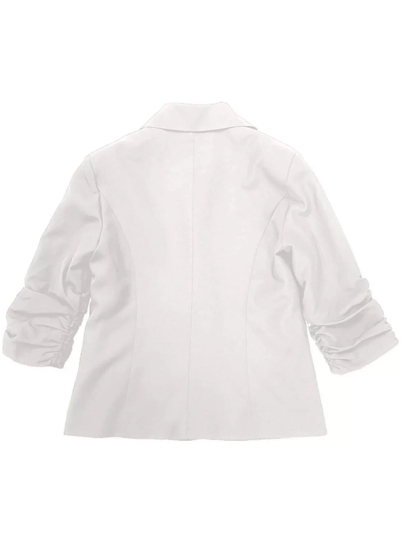 Full Size One Button Lapel Collar Blazer Plus Size