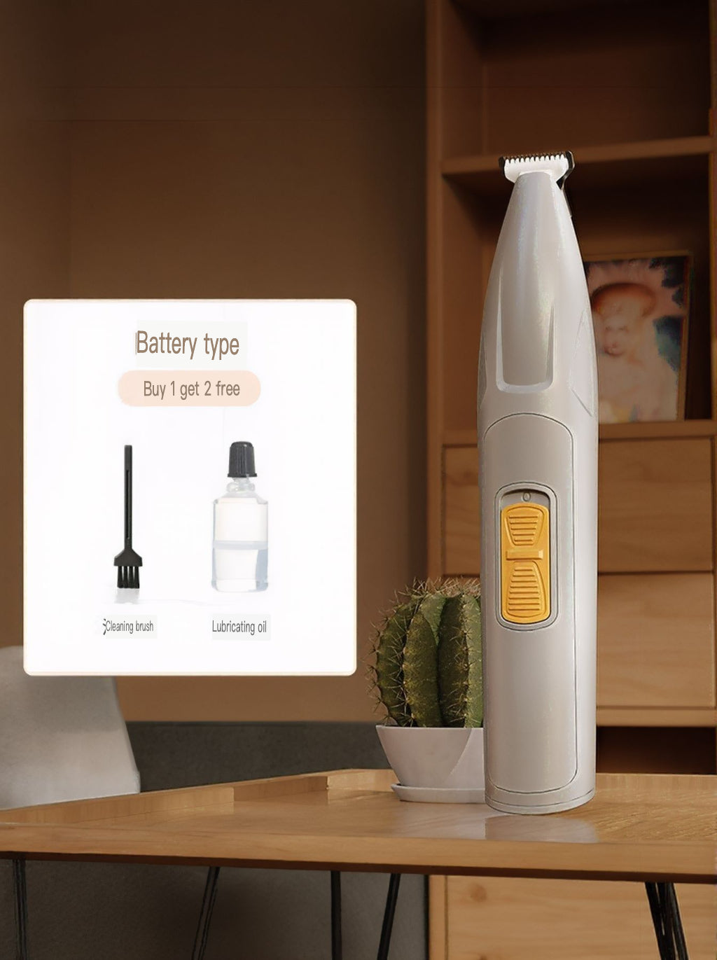LED Pet Paw Trimmer Rechargeable Low Noise