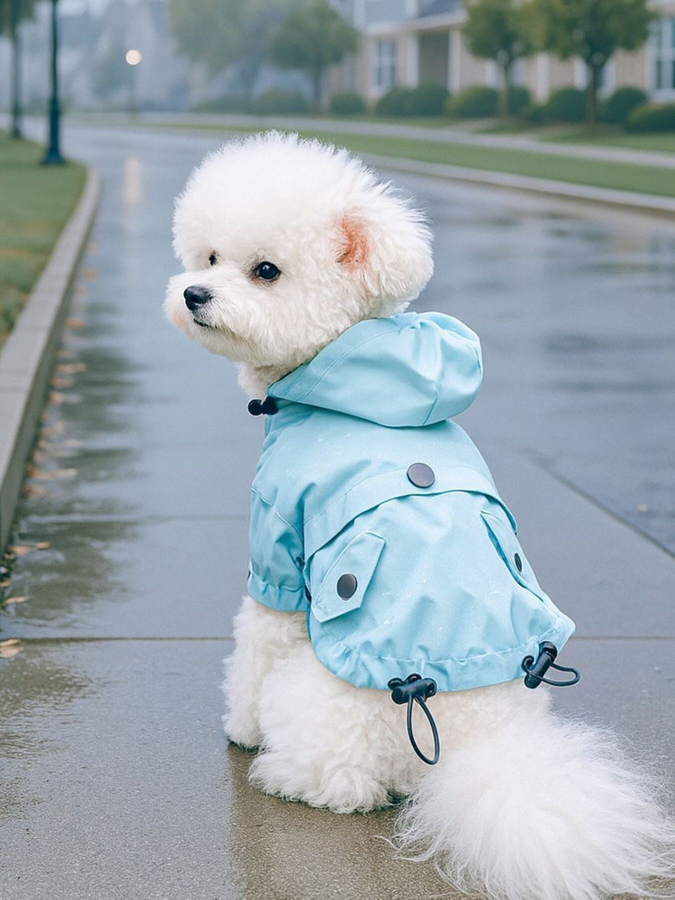 Lightweight Waterproof Pet Raincoat