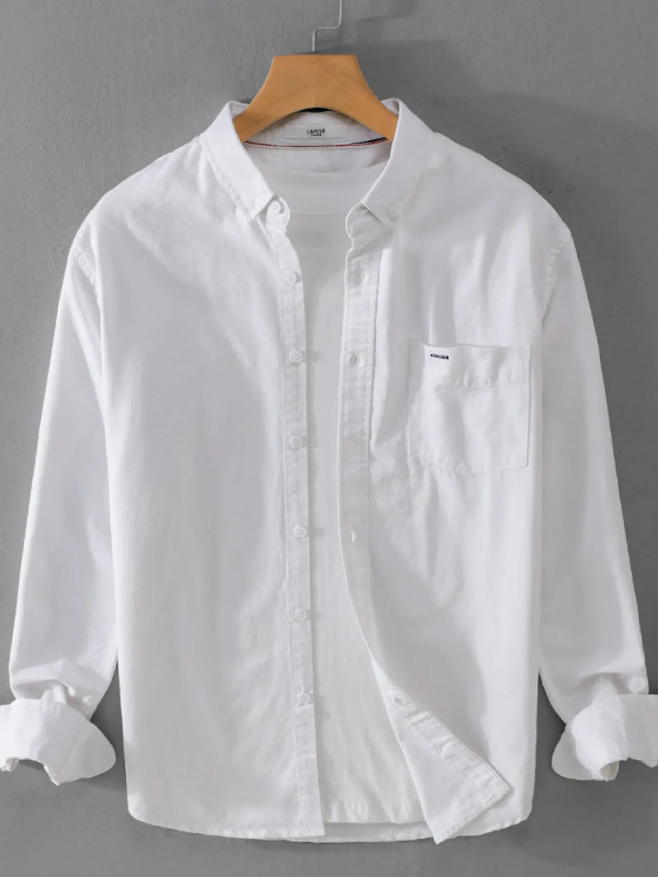 Men's Plus Size Button Up Long Sleeve Shirt