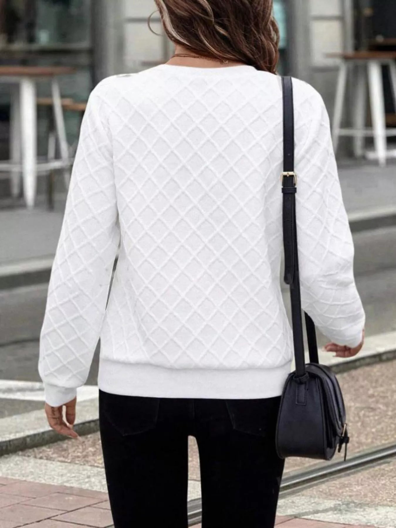 Textured Quarter-Zip Sweatshirt