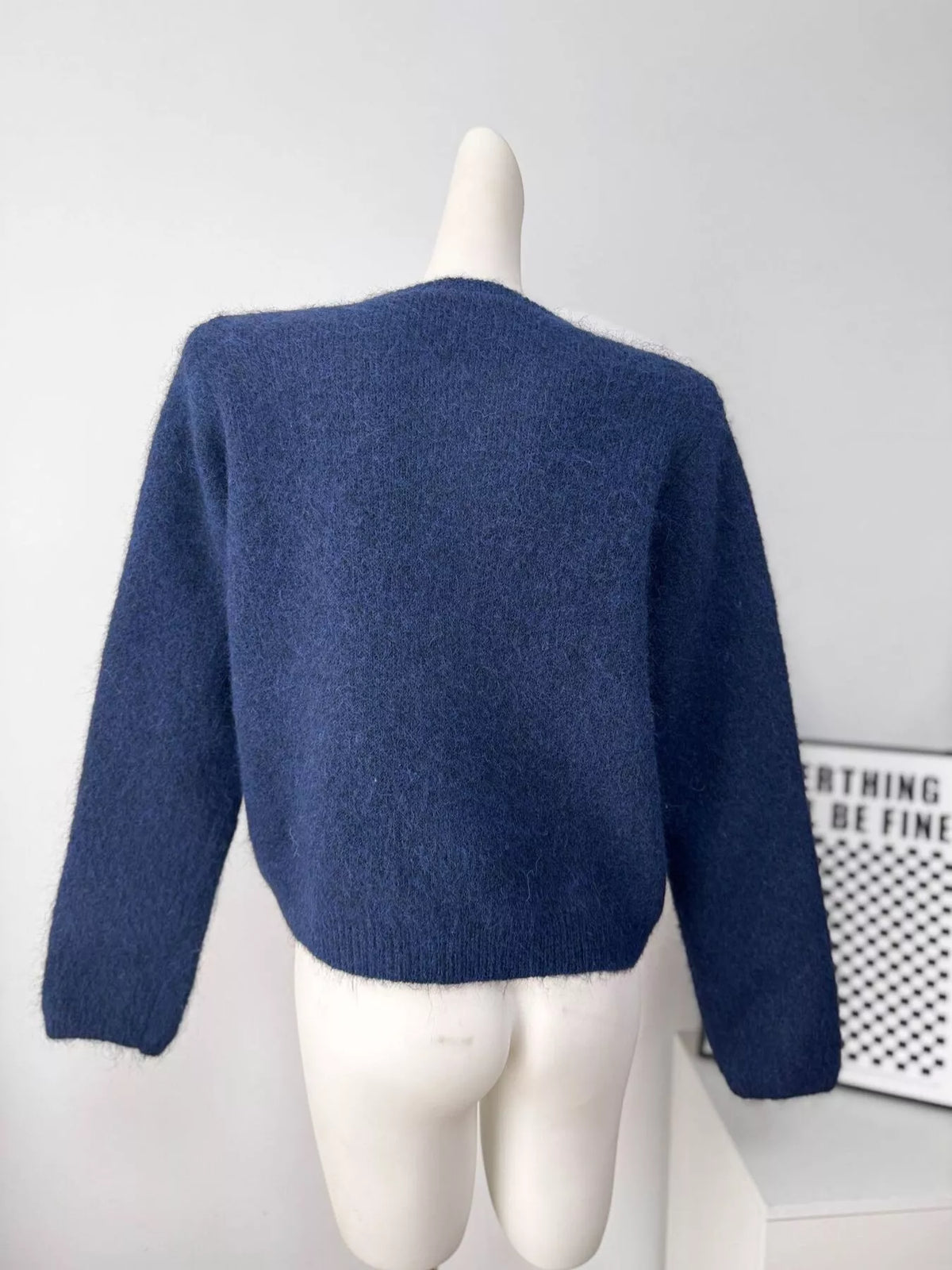Fuzzy Knit Button-Down Cardigan